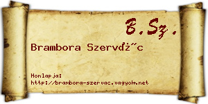 Brambora Szervác névjegykártya